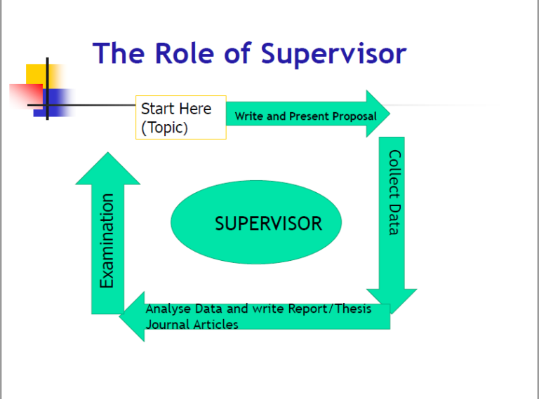 Role of a Supervisor